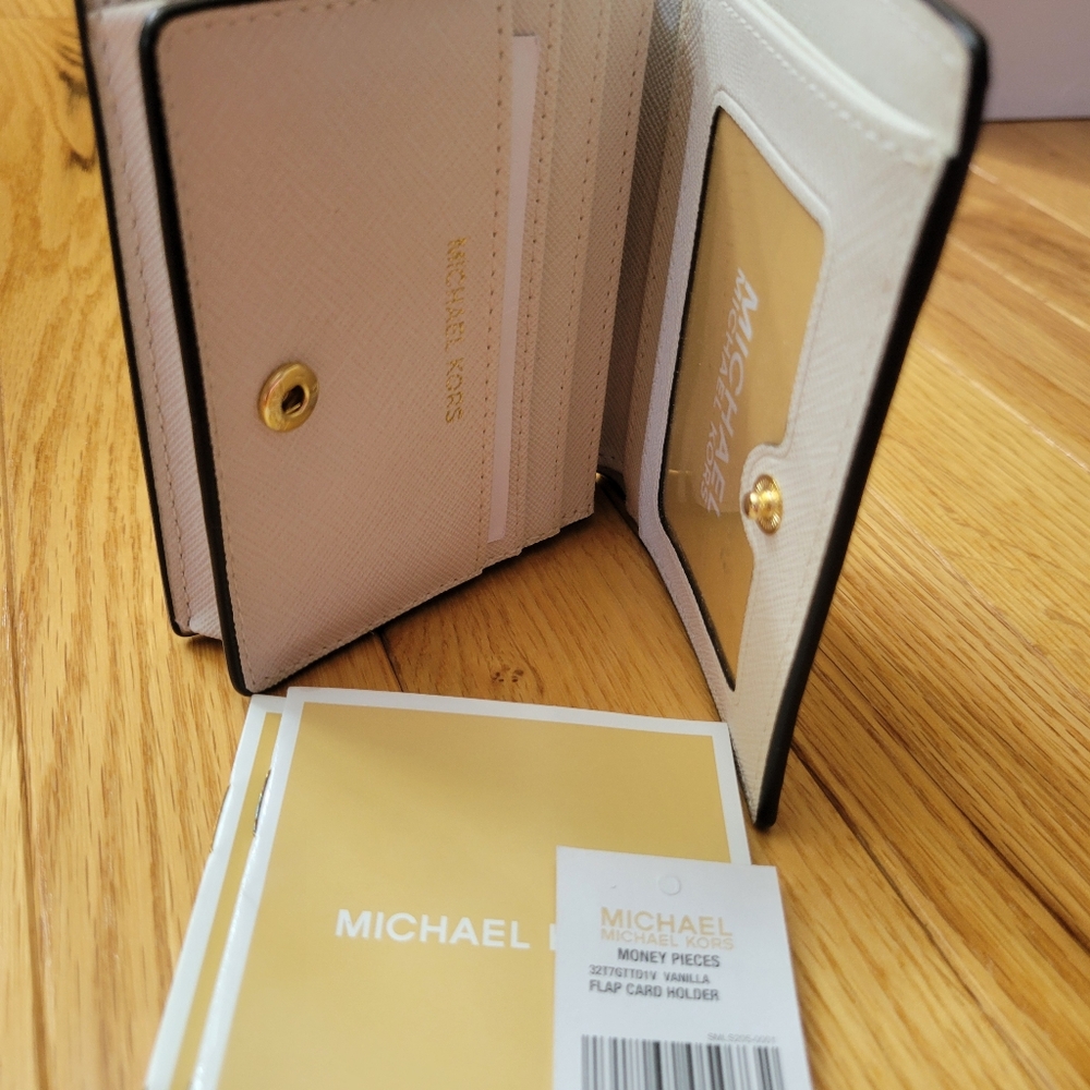 🎉HP🎉NWT!! Michael Kors Money Pieces Flap Card Wallet - Picture 13 of 14